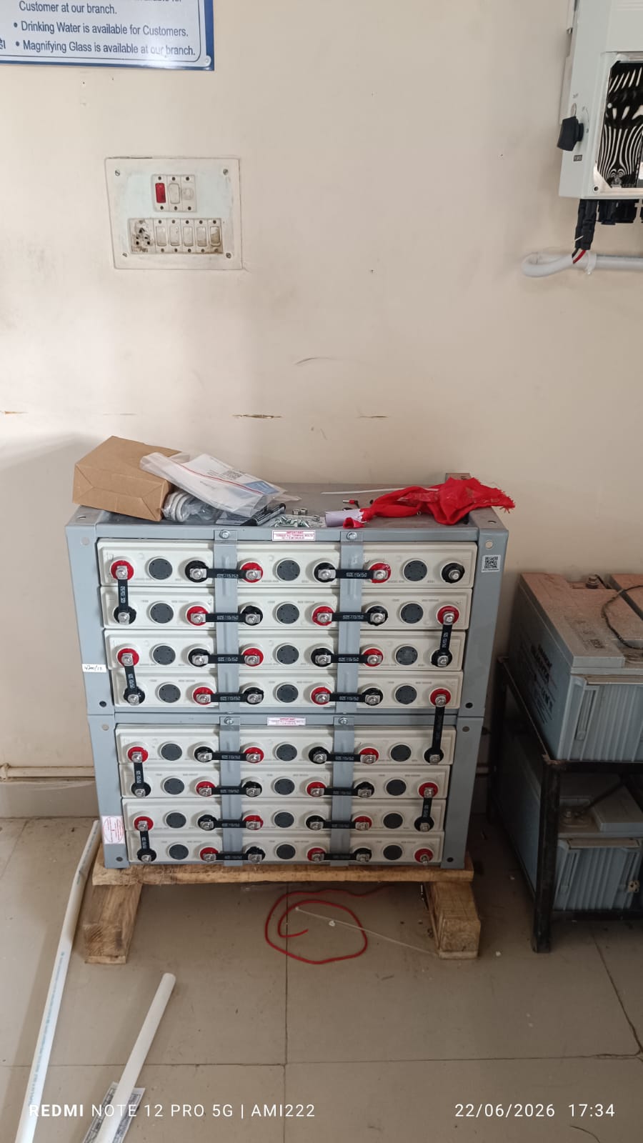 Tubular battery bank · 48V