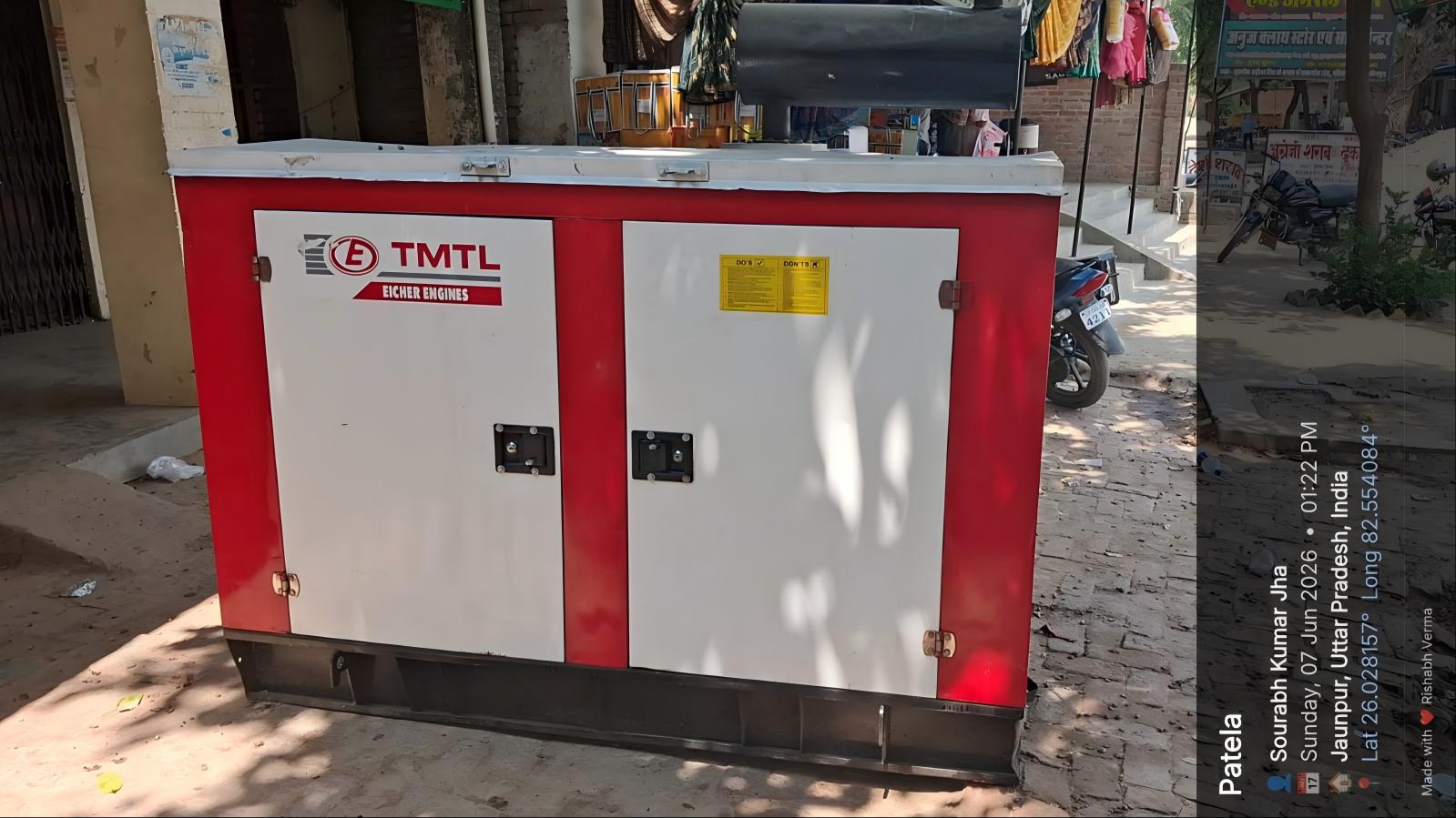 TMTL Eicher silent DG set · Patela, Jaunpur
